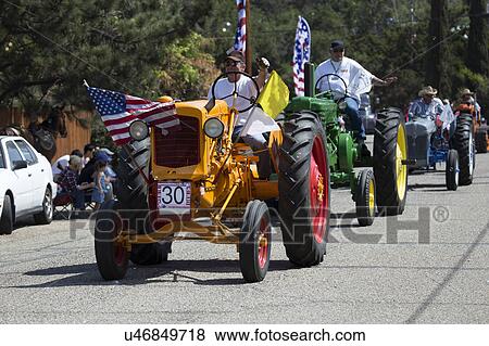 Oak View, California, USA, May 24, 2015, Memorial Day Parade, antique tractors View Large Photo Image Stock Photo - Oak View, California, USA, May 24, 2015, Memorial Day Parade, antique tractors. Fotosearch