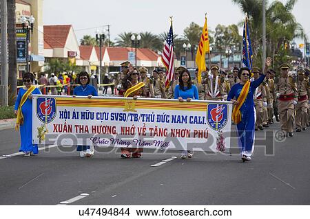 Orange County, City of Westminster, Southern California, USA, February 21, 2015, Little Saigon, Vietnamese-American Community, TET Parade celebrates Tet Lunar New Year View Large Photo Image Picture - Orange County, City of Westminster, Southern California, USA, February 21, 2015, Little Saigon, Vietnamese-American Community, TET Parade celebrates Tet Lunar New Year. Fotosearch