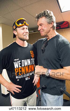 San Francisco, California, USA, October 16, 2014, AT&T Park, baseball stadium, SF Giants versus St. Louis Cardinals, National League Championship Series (NLCS), Hunter Strickland (left) speaks to Uncle Bill Terry View Large Photo Image Stock Image - San Francisco, California, USA, October 16, 2014, AT&T Park, baseball stadium, SF Giants versus St. Louis Cardinals, National League Championship Series (NLCS), Hunter Strickland (left) speaks to Uncle Bill Terry. Fotosearch