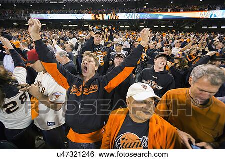 Stock Photograph - San Francisco, California, USA, October 16, 2014, AT&T Park, baseball stadium, SF Giants versus St. Louis Cardinals, National League Championship Series (NLCS). Fotosearch