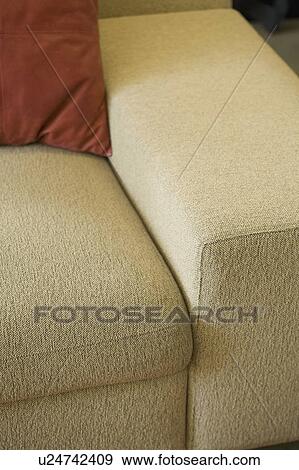 Stock Photo - Cushion and arm of armchair. Fotosearch