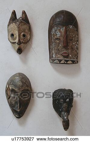 Decorative masks on wall View Large Photo Image Stock Photo - Decorative masks on wall. Fotosearch