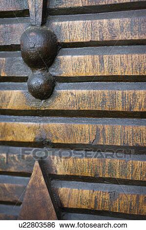 Detail carved wooden door View Large Photo Image Stock Photograph - Detail carved wooden door. Fotosearch