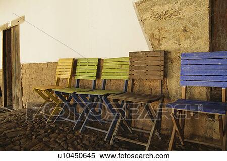 Folding chairs in Hacienda courtyard View Large Photo Image Stock Photography - Folding chairs in Hacienda courtyard. Fotosearch