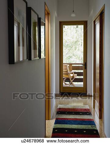 Hallway in contemporary home View Large Photo Image Stock Photo - Hallway in contemporary home. Fotosearch