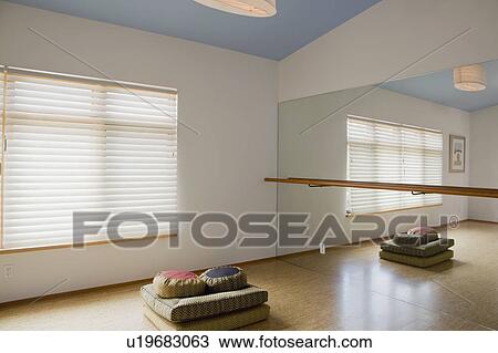 Home yoga studio with mirror View Large Photo Image Stock Image - Home yoga studio with mirror. Fotosearch