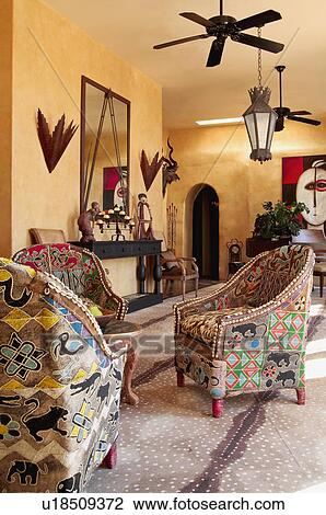 Living room in southwest style home View Large Photo Image Stock Image - Living room in southwest style home. Fotosearch