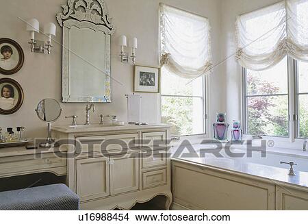 Picture - Sink and bathtub in elegant bathroom. Fotosearch