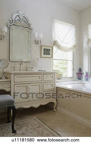 Stock Image - Sink and bathtub in elegant bathroom. Fotosearch