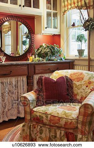 Stock Image - Sitting area in kitchen. Fotosearch