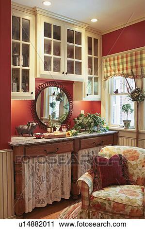 Stock Image - Sitting area in kitchen. Fotosearch