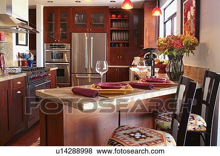 Stock Photo - Southwestern style kitchen. Fotosearch