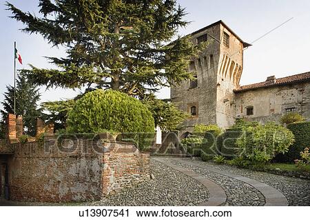 Stone driveway leading up to old Italian castle View Large Photo Image Stock Image - Stone driveway leading up to old Italian castle. Fotosearch