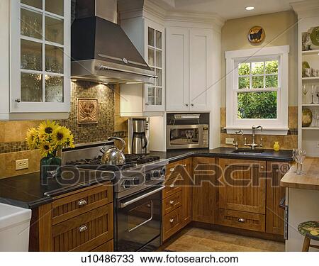 Stock Image - Traditional country kitchen. Fotosearch