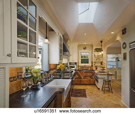 Stock Image - Traditional country kitchen. Fotosearch