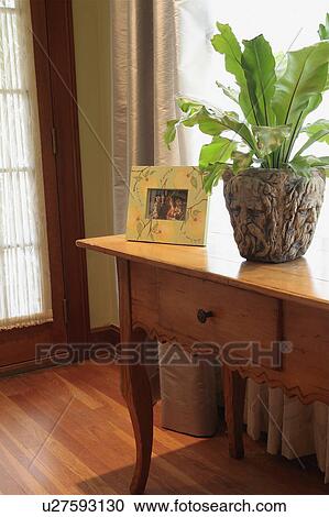 Stock Image - Wooden dresser detail. Fotosearch