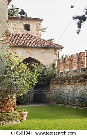 Yard and brick wall near historic Italian castle View Large Photo Image Stock Image - Yard and brick wall near historic Italian castle. Fotosearch