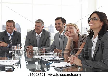 Stock Image - A bored employee. Fotosearch