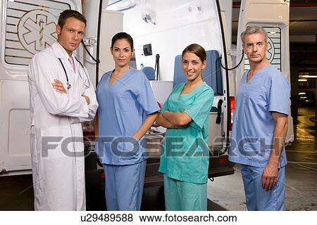 Stock Photo - A team of paramedics. Fotosearch