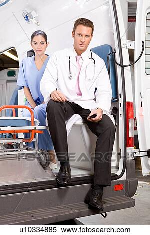 Stock Photography - A team of paramedics. Fotosearch