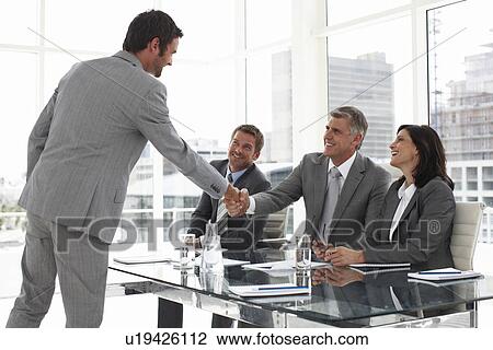 Stock Image - At a job interview. Fotosearch