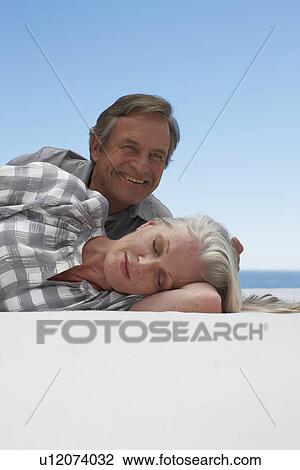 Stock Image - Attractive elderly couple. Fotosearch