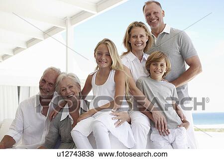 Stock Photo - Beautiful family portrait. Fotosearch