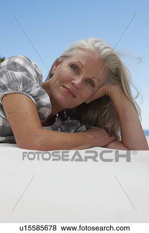 Stock Photo - Beautiful woman portrait. Fotosearch