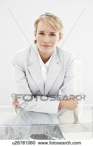 Stock Image - Blond girl portrait. Fotosearch