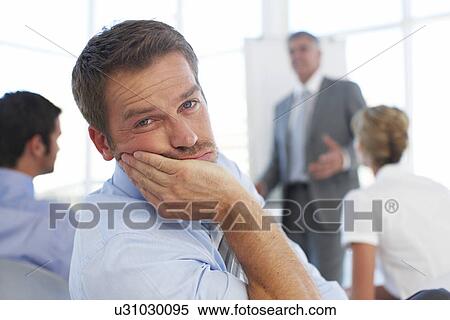 Stock Photography - Bored young man. Fotosearch