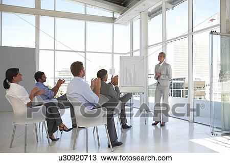 Clapping after a presentation View Large Photo Image Stock Image - Clapping after a presentation. Fotosearch