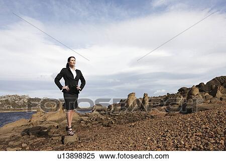 Stock Photography - Confident businesswoman outdoors. Fotosearch