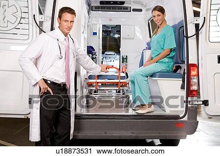 Confident paramedics View Large Photo Image Stock Image - Confident paramedics. Fotosearch