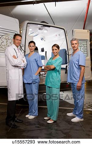 Stock Image - Confident paramedics team. Fotosearch