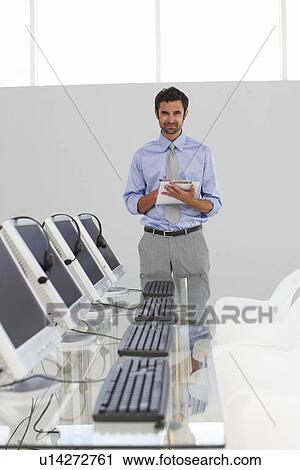 Stock Image - Customer service supervisor. Fotosearch