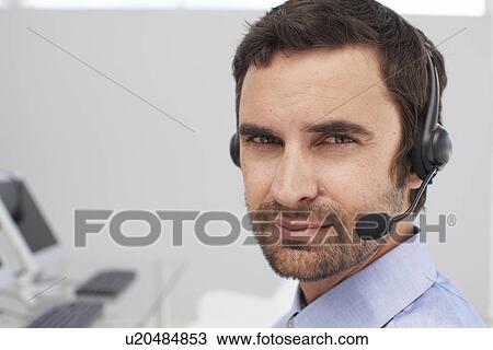 Stock Image - Customer support agent. Fotosearch