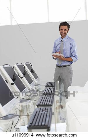 Picture - Customer support supervisor. Fotosearch