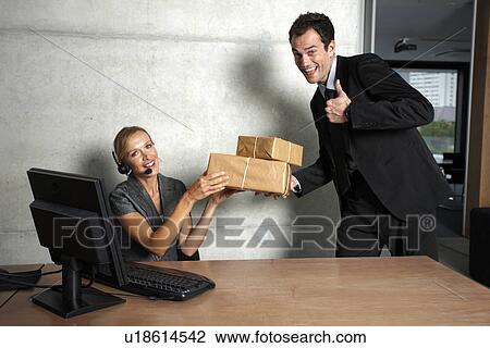 Delivery at the office View Large Photo Image Stock Image - Delivery at the office. Fotosearch
