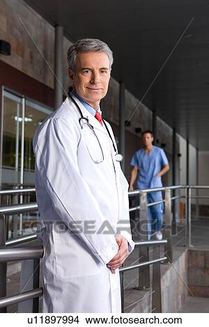Picture - Doctor with stethoscope. Fotosearch