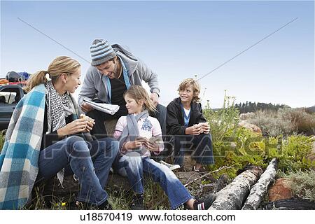 Stock Photo - Family on a break. Fotosearch