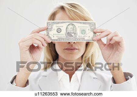Girl with a banknote View Large Photo Image Stock Image - Girl with a banknote. Fotosearch