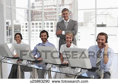 Happy colleagues View Large Photo Image Stock Image - Happy colleagues. Fotosearch