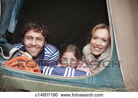 Happy family camping View Large Photo Image Stock Image - Happy family camping. Fotosearch