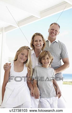 Stock Image - Happy family portrait. Fotosearch