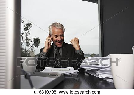 Stock Photo - Happy senior businessman. Fotosearch
