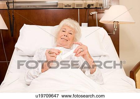 Stock Photo - Happy senior patient. Fotosearch