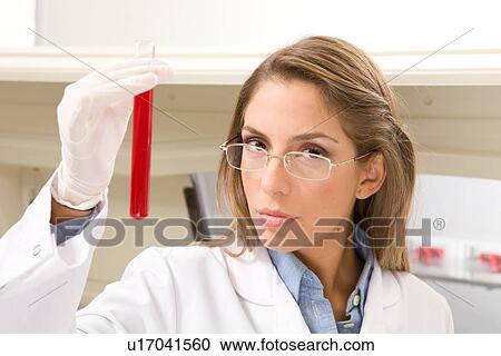 Stock Image - Laboratory technician. Fotosearch