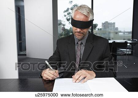 Man signing a contract with eyes closed View Large Photo Image Stock Image - Man signing a contract with eyes closed. Fotosearch