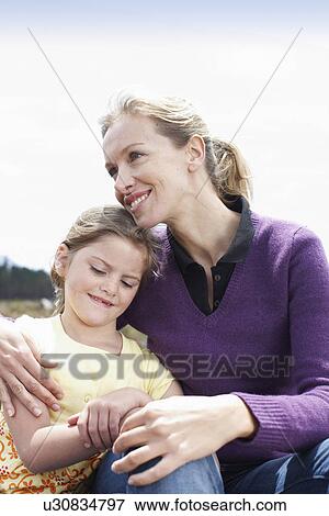 Mother and daughter portrait View Large Photo Image Stock Photo - Mother and daughter portrait. Fotosearch