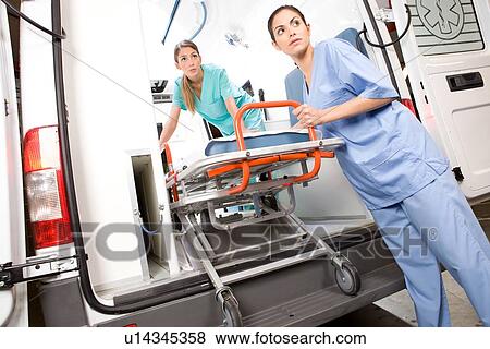 Stock Photo - Paramedics at work. Fotosearch
